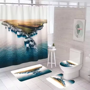 Ensemble d'accessoires <span class=keywords><strong>de</strong></span> salle <span class=keywords><strong>de</strong></span> bain pour la maison Cortina Para Bao <span class=keywords><strong>Rideau</strong></span> <span class=keywords><strong>de</strong></span> <span class=keywords><strong>douche</strong></span> Beach Design Rideaux <span class=keywords><strong>de</strong></span> bain <span class=keywords><strong>de</strong></span> mer - Product Image 4