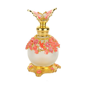 Wholesale Dubai Middle East 25ML Butterfly perfume Essential Oil Ball <b>Bottle</b> Metal Cosmetics essence <b>Bottle</b> - Product Image 2