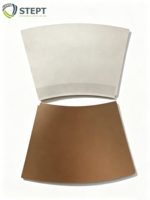 Feuilles de papier de luxe dorées et argentées, simple ou double face, pour gobelets, bols et coupelles à café, jus, lait et autres boissons. Personnalisation acceptée.
