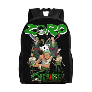 Sac à dos Roronoa <span class=keywords><strong>Zoro</strong></span> <span class=keywords><strong>One</strong></span> <span class=keywords><strong>Piece</strong></span>, sac à dos cool pour le sport, le lycée, le travail, l'anime, sac à dos pour hommes et femmes, sac pour ordinateur portable, sac en toile - Product Image 1