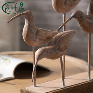 Figuras de pájaros estilo rústico americano, juego de varias piezas de hierro forjado para decoración de sala de estar - Product Image 1