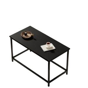 Mesa de Centro Rectangular Moderna y Minimalista con Superficie Laminada Negra, Estilo Industrial para Sala de Estar - Product Image 5