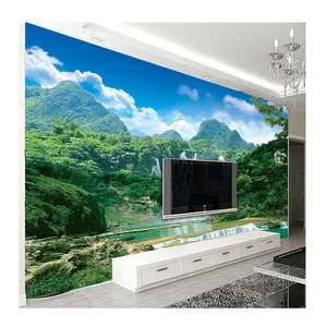 KOMNNI自然景观瀑布果皮和棍子壁纸3D壁画客厅卧室电视背景墙大型壁画