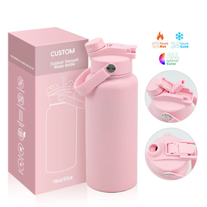 Custom Logo Double Wall Vacuum Insulated Stainless Steel Sports Travel Water Bottle 18oz 32oz 12-24 Hours Thermal Performance - Product Image 1