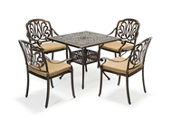 CHOUVANT K/D mobilier d'extérieur, ensemble de jardin, mobilier de fête, table, patio classique pour bistrot/arrière-cour