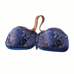 Estuche Rígido Portátil de Viaje para Juego de Té, Diseño Nuevo, EVA, Bordado Chino - Product Image 1