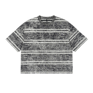 เสื้อยืดผู้ชายทรงบ็อกซี่โอเวอร์ไซส์ สตรีทแวร์ ผ้าคอตตอนถัก 100% พิมพ์ลายตามสั่ง หนานุ่ม สไตล์วินเทจ ล้างสีแบบแอซิดวอช ป้องกันการเป็นขุย - Product Image 6
