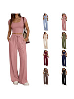 Nouvel ensemble décontracté deux pièces slim pour femme, collection Printemps/Été 2026, manches courtes et pantalon long, tenue de bureau pour femme
