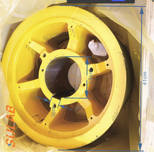 Подъемная Тяговая машина с двойной намоткой, высокоскоростная бесзубчатая синхронная Тяговая машина WTYF250 - Product Image 3