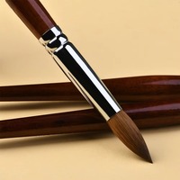 Pinceau à ongles en poils de Kolinsky 100 % pur, personnalisable avec logo, en acrylique, à poils ronds et plissés, pour manucure et poudre, tailles 6 à 22 – Offre spéciale USA