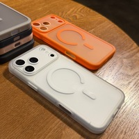 Coque de téléphone avec protection d'objectif détachable, dos mat, accessoires magnétiques pour téléphone portable, étui pour iPhone 17 Pro Max 16 15 14