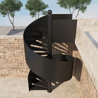 Escalier extérieur personnalisé de luxe moderne, escalier de maison, construction d'escalier de sous-sol, escalier en fer pour l'extérieur, prix, design d'escalier en métal