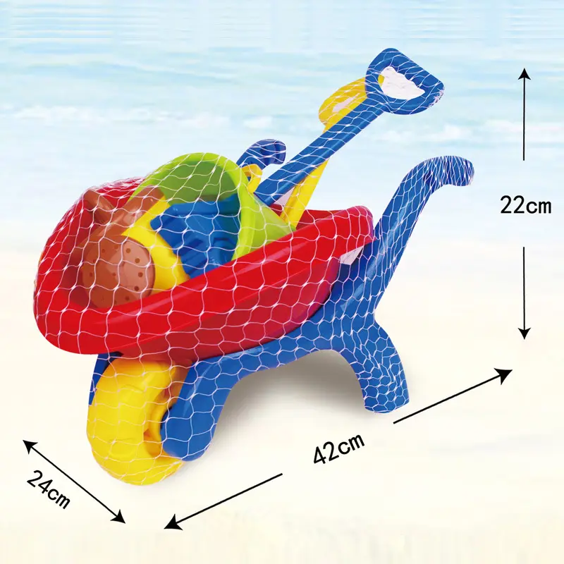 Hot Selling Summer Plastic Trolley Bucket Shovel Mold Tool Toy Beach Toys Outdoor Kids Play Sand