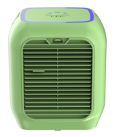 Ventilateur de climatisation portable mini humidificateur au design tendance avec réservoir d'eau et lumière d'ambiance colorée pour l'extérieur