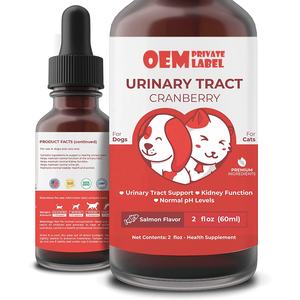Suplemento con etiqueta personalizada para gatos y perros, suplemento de Cranberry con vitamina para perros, gotas para el trazo urinario, vejiga de piedras, incontinencia de perros - Product Image 1