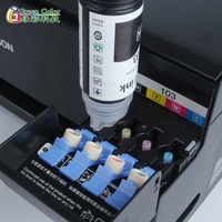 Encre compatible Greencolor 4 couleurs pour imprimantes Epson L3115 L3150 L3210 L3250 L1110 L3100 L3101 L3110 pour l'impression