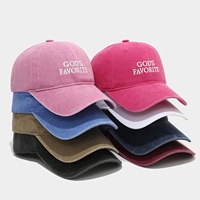 Casquette de baseball vintage en coton délavé et vieilli, non structurée, réglable, pour homme et femme, avec logo brodé