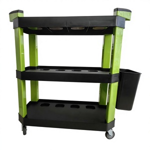 Chariot de lavage auto avec étagère à trois niveaux moulée pour le nettoyage des voitures - Product Image 1