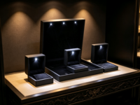 Boîte à bijoux LED, présentoir, emballage de vente au détail pour la vente en gros de boîtes à bijoux cadeaux