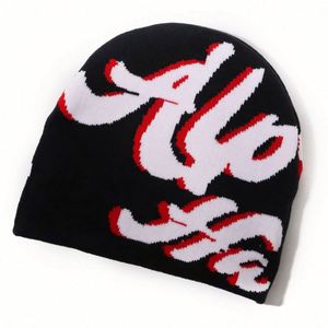 Bonnet en tricot jacquard unisexe personnalisé sans revers en spandex pour l'hiver, motif tête de mort, vente en gros - Product Image 3