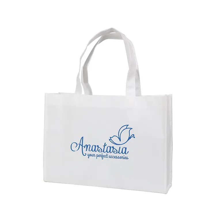 Custom Logo Printing Luxury Gold Metallic Gift Laser Non Woven Bag Reusable Tote Shopping Bag