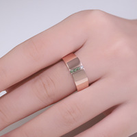 Bague Classique pour Homme en Moissanite, Or 18K, Bague en Moissanite Diamant WS, Bague Simple en Moissanite pour Homme pour Fiançailles