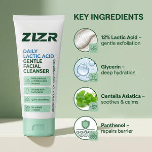 Espuma Limpiadora Facial con Ácido Láctico 12% AHA, Exfoliante, Limpieza Profunda, Suave, para Piel Opaca, Áspera, Irregular, Propensa al Acné, para Todo Tipo de Piel - Product Image 4