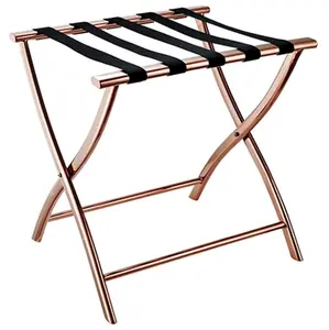 Hotel Room Stainless Steel Folding Suitcase Stand Storage Holders Racks Foldable Luggage Rack