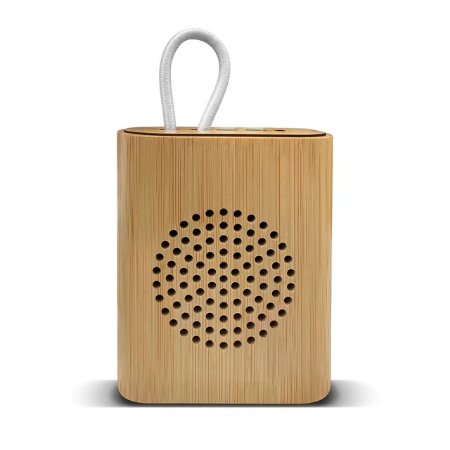New Trending Eco-friendly Mini Pocket Stereo Bluetooth Speaker Portable Bamboo Wireless Speaker for Gift or Yoga