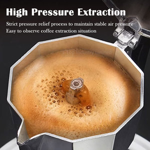 Cafetera Espresso Clásica Profesional para Estufa, Cafetera <span class=keywords><strong>Moka</strong></span> de Aluminio, Cafetera Mocha Clásica de Aluminio - Product Image 6