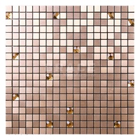 Nouveau carrelage auto-adhésif diamant 13 face, mosaïque en aluminium et Composite pour kit artisanal