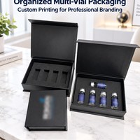 Boîte d'emballage de luxe pour stylo à peptides, personnalisable avec logo, boîte cadeau rigide en papier magnétique avec insert en EVA, fabricant