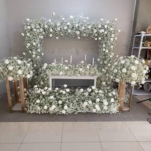 Décor de mariage de haute qualité blanc Rose fleur coureur vraie touche fleur artificielle allée pour fête route cérémonie de mariage élégant - Product Image 6