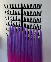 Support de rangement pour tresses et extensions capillaires, sur pied, avec 144 crochets, séparateur et présentoir réglable