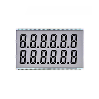 Layar LCD HTC TN/STN 12-Digit, Layar LCD Pompa Dispenser Bahan Bakar, Tampilan Segmen Suhu Operasi Definisi Tinggi