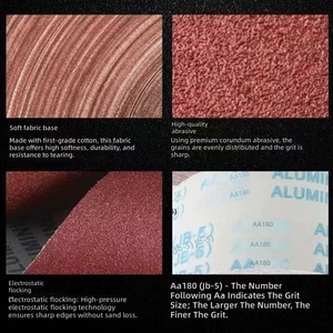 Rollo Abrasivo de Óxido de Aluminio de 100 mm x 75 m, Rollo de Papel de <span class=keywords><strong>Lija</strong></span> <span class=keywords><strong>para</strong></span> Pulir Metal y <span class=keywords><strong>Madera</strong></span> - Product Image 3