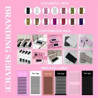 0.03 0.05 C D Cc Dd Curl Matte Black Rambut Sintetis Buatan Tangan Alami Panjang Bulu Mata Pertama Merk Volume Individual Ekstensi Bulu Mata