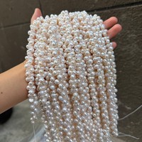 Perles de culture d'eau douce baroques blanches naturelles 7x12mm, percées au centre, formes gourde et cacahuète, pour la fabrication de bijoux, brin de 38cm