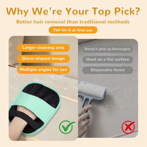 قفازات إزالة شعر الحيوانات الأليفة القابلة للغسل، فرشاة أداة تنظيف وإزالة شعر الكلاب والقطط - Product Image 4