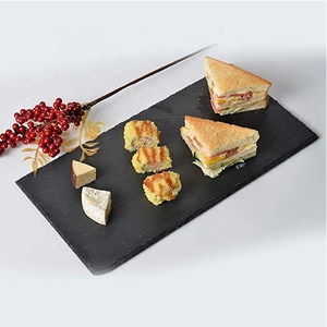 Plateau en <span class=keywords><strong>ardoise</strong></span> noire avec craie de pierre savonneuse, assiettes en <span class=keywords><strong>ardoise</strong></span> pour restaurant - Product Image 4