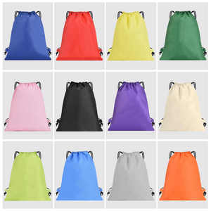 Factory Wholesale <b>Waterproof</b> <b>Drawstring</b> <b>Bag</b> School Gym Sport Lightweight <b>Drawstring</b> Backpack - Product Image 2
