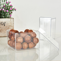 Boîtes de rangement personnalisées en PET transparent, contenants hermétiques de qualité supérieure pour gâteaux, mousses, biscuits et noix, vente en gros