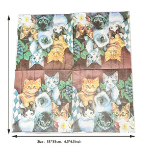 <span class=keywords><strong>Tovaglioli</strong></span> di carta con stampa di gatto <span class=keywords><strong>tovaglioli</strong></span> di carta per cena Temi di animali domestici Shabby Chic servilleas <span class=keywords><strong>tovaglioli</strong></span> <span class=keywords><strong>Decoupage</strong></span> - Product Image 5