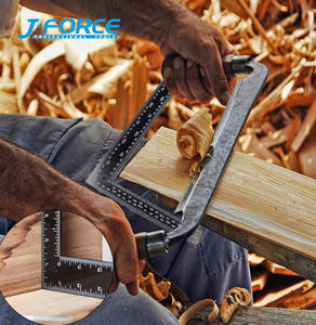 Équerre d'angle métrique en métal noir 400 x 600 mm avec marques graduées noires - Product Image 3