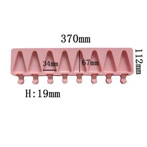 8-Connected Triangular DIY Dessert Popsicle Mold Food Grade Silicone Ice <b>Cream</b> Grid <b>Maker</b> with Stick Ice <b>Cream</b> Tools - Product Image 5