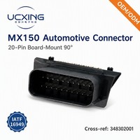 348302001 MX150 커넥터 90도 직각 20핀 3.5mm 피치 15A 밀폐형 헤더 (자동차 배선 시스템용, RoHS 준수)