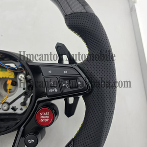 High Quality Wholesale Carbon Fiber Leather Steering <b>Wheel</b> for Audi Models A3 A4 A4L A5 A7L A8 Q5 Q7 B9 A6 R8 Steering <b>Wheel</b> - Product Image 6