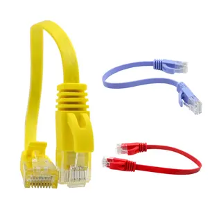 كابل شبكة محلية مسطح من نوع Utp Cat5 Cat6 كابل RJ45 Male إلى RJ45 Male لجهاز جهاز توجيه الكمبيوتر