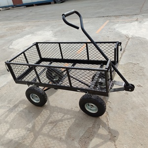 Chariot utilitaire robuste à 4 roues en acier à mailles <span class=keywords><strong>pour</strong></span> <span class=keywords><strong>jardin</strong></span>, chariot à <span class=keywords><strong>outils</strong></span> OEM - Product Image 1