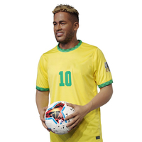 Figurine en silicone et cire de star de football sur mesure, imperméable, hyper réaliste, grandeur nature, pour la décoration de parcs à thème intérieurs